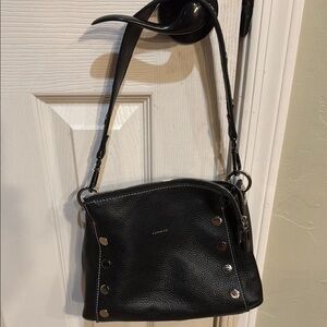 Hammitt Black and Silver Crossbody Bag with Adjustable Strap